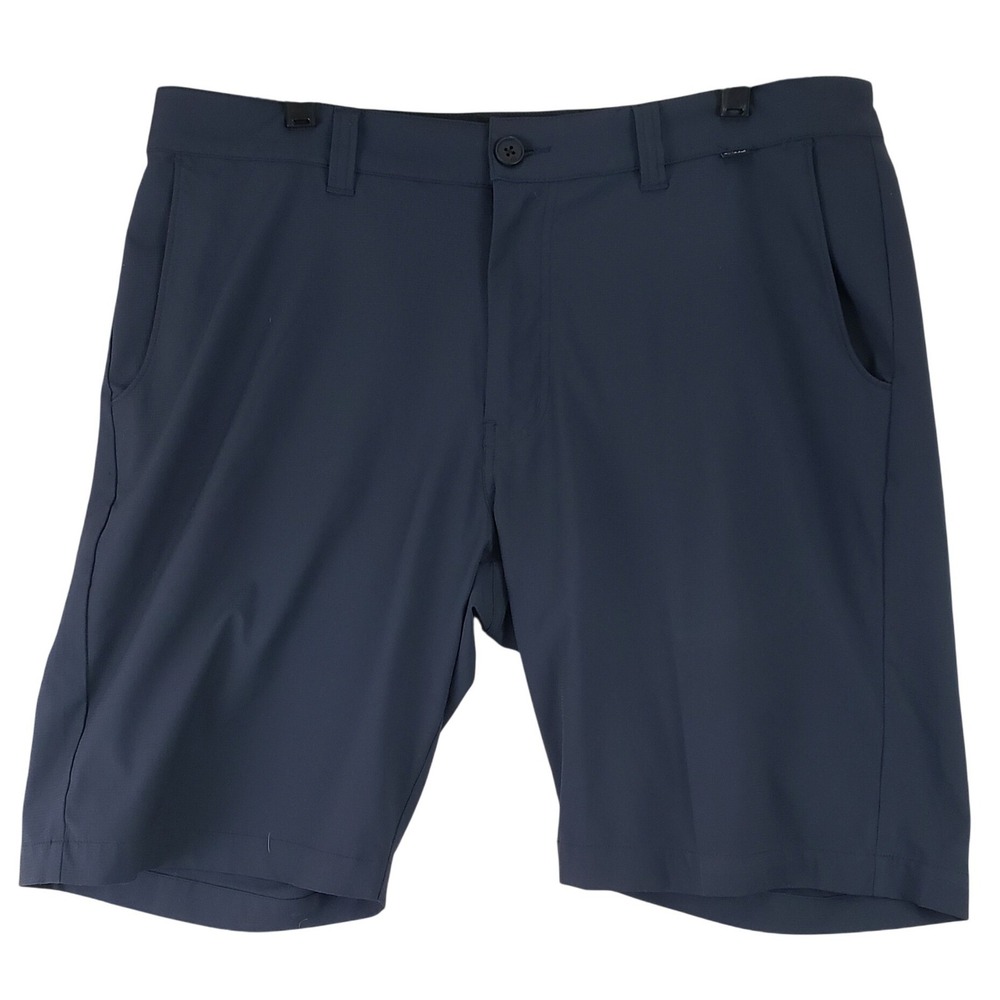 Travis Mathew Beck Golf Shorts Mens 36 Navy Blue Performance Stretch Preppy